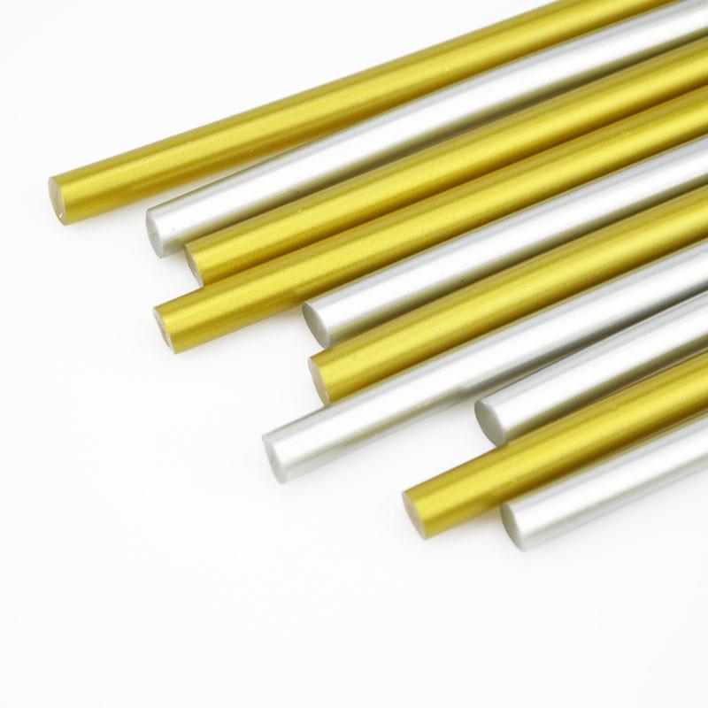 נרות לאקדח דבק חם בצבע זהב / כסף